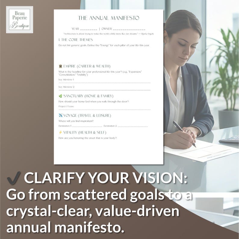 Full Focus Planner Printable PDF Productivity Template Suite for Business Owner GoodNotes iPad Hyperlinked Undated Weekly Organiser Pomodoro image 10