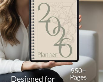 2026 Digital Planner All-in-One for GoodNotes Hyperlinked Tabs PDF iPad Life Organizer Productivity Journal