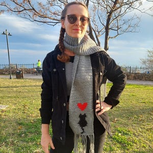 Crochet Cat Scarf: Handmade Cotton Knit Kitten Shawl