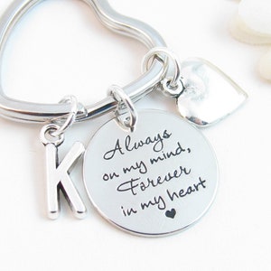 Personalized Sympathy Bereavement Gift, Memorial HEART Keychain, Miscarriage Death Loss of Husband Baby Child Parent Mom Dad Brother Sister