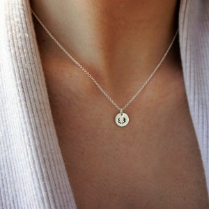Sterling Silver Deer or Elk Antler Necklace with Sterling Silver Antler Charm, Horn Necklace, Small Minimal Dainty Antler Jewelry