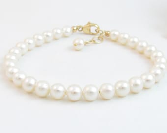 Purpose Pearl 6mm Gold Bracelet