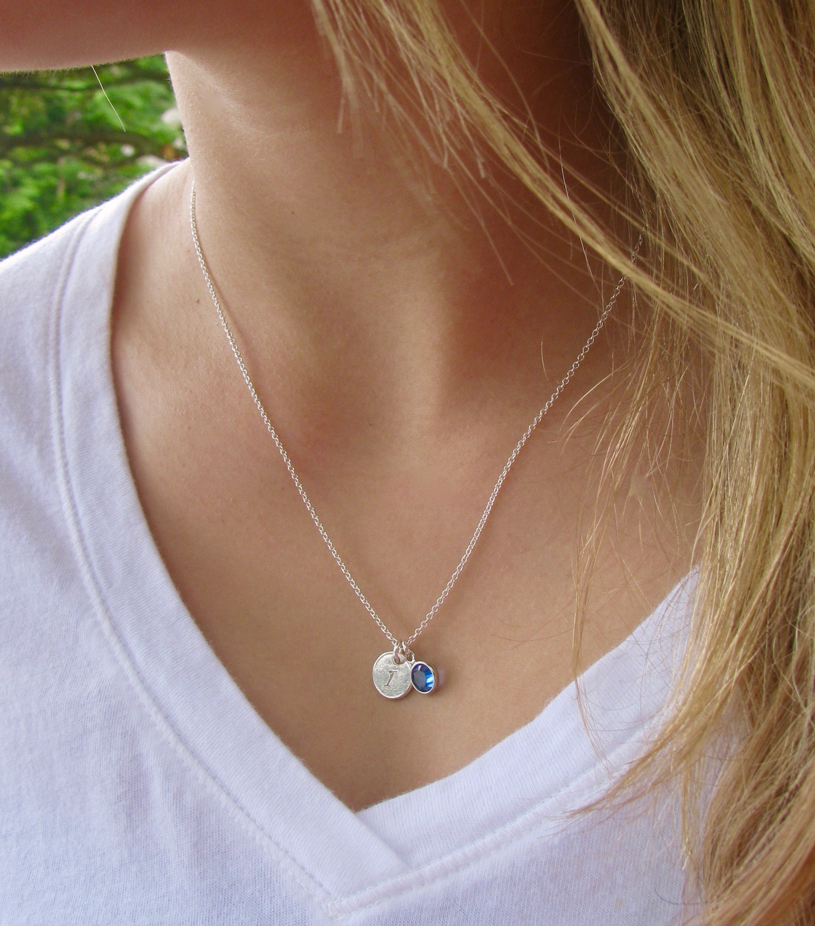 Luxe S Initial Necklace Silver