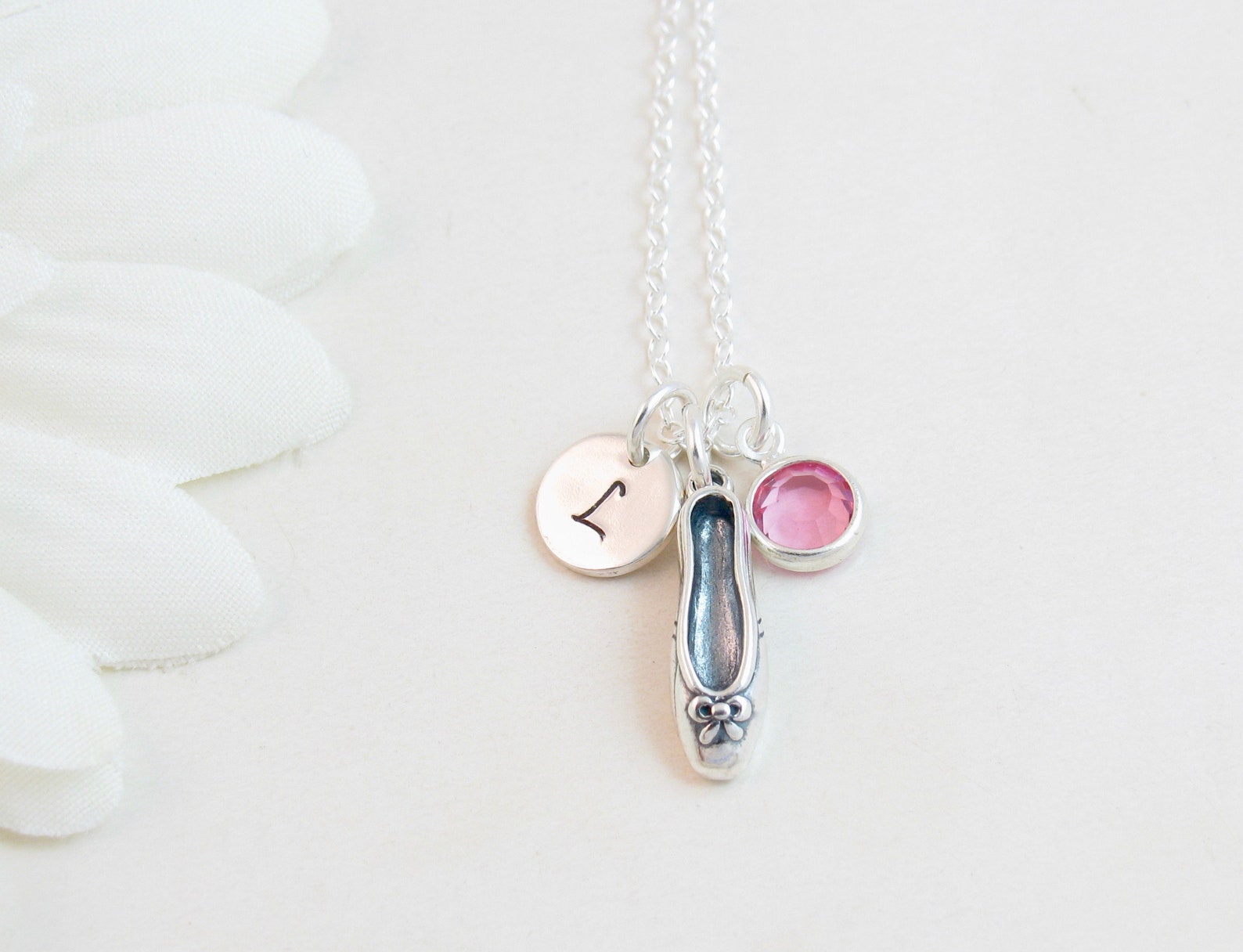 ballet ballerina necklace - first dance recital - dancer necklace - ballet shoe necklace - personalized ballerina gift - dance t