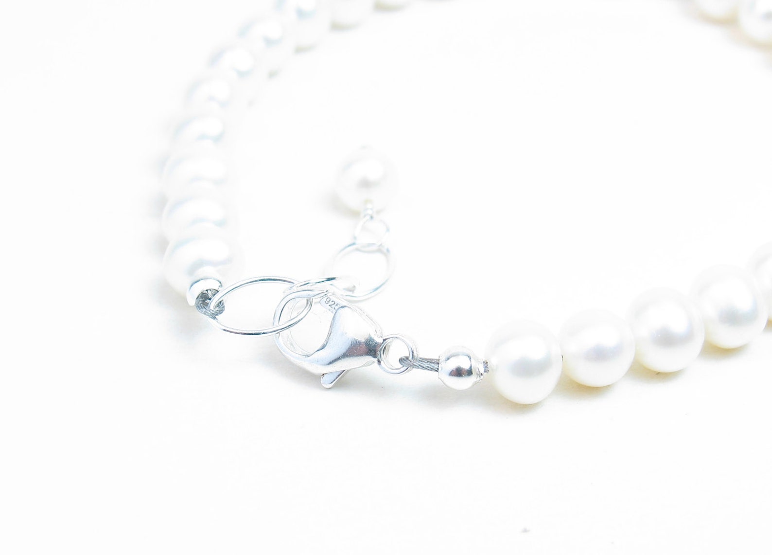 Women's Real Pearl Bracelet Classic White Freshwater Etsy