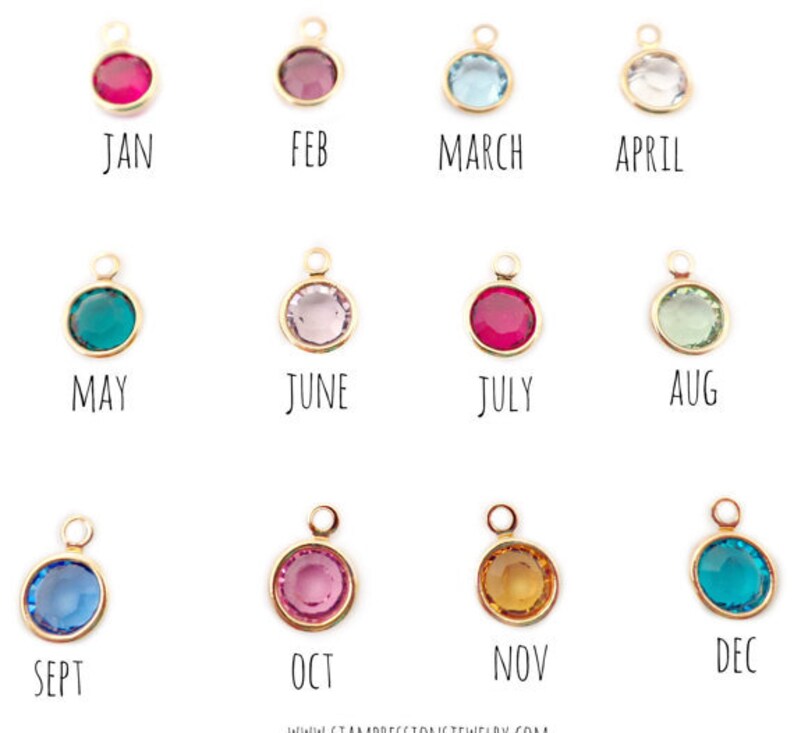 Initial Necklace w/ Birthstone for Girl Tween Teen Custom Etsy