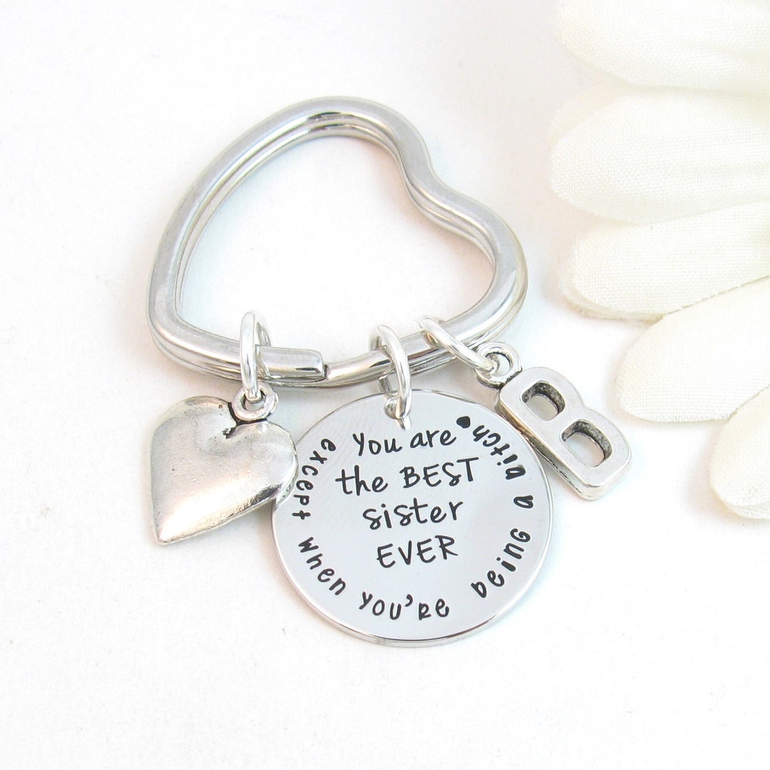 Sister Keychain, Funny Gift for Sister, You Are the Best Sister Ever
