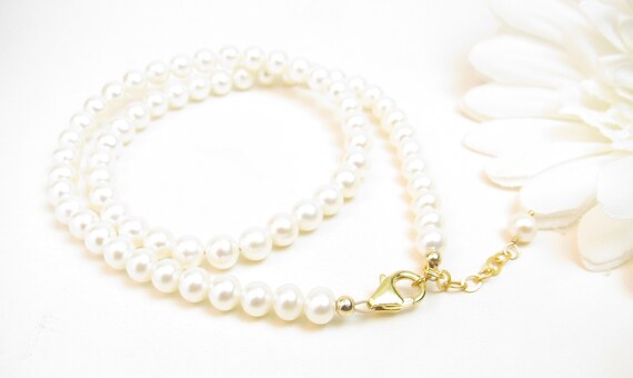 flower girl pearl necklace