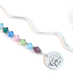 Custom Bookmark for w/ Grandchildren's Birthstones, Mother's Day Gift for Gigi Nana Grandma Mimi Gramma Nonna Grandmother BEST Gigi EVER