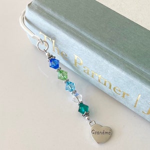 Custom Bookmark for w/ Grandchildren's Birthstones, Mother's Day Gift for Gigi Nana Grandma Mimi Gramma Nonna Grandmother image 5