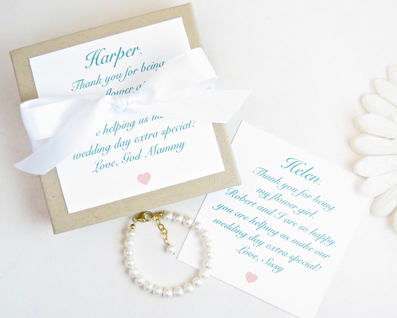 Flower Girl Freshwater Pearl Bracelet w/ Sterling Silver Deluxe Gift Box
