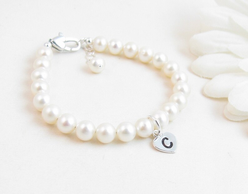 baby pearl bracelet baptism