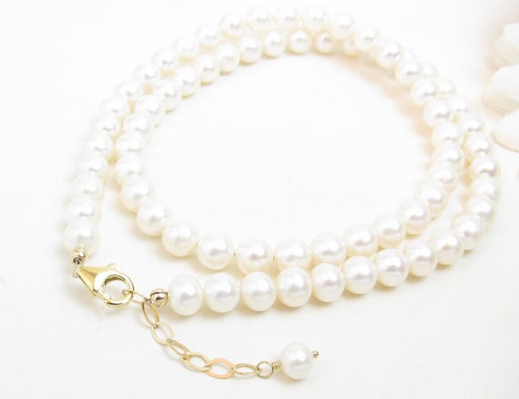White real freshwater pearl extending clasp bracelet gift boxed