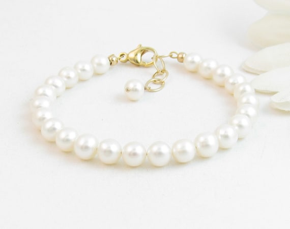 Bracelet De Perles élégant Avec Fermoir En Or - Bijou Occasion Fabriqué En France