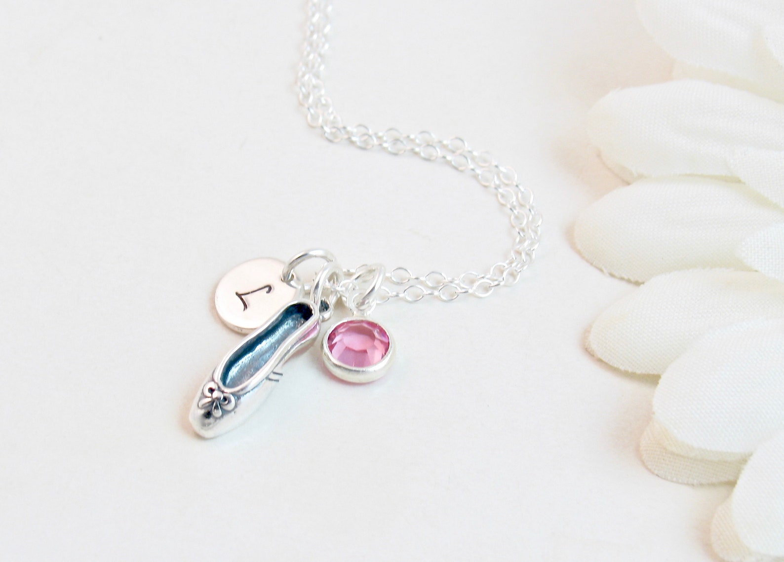 ballet ballerina necklace - first dance recital - dancer necklace - ballet shoe necklace - personalized ballerina gift - dance t