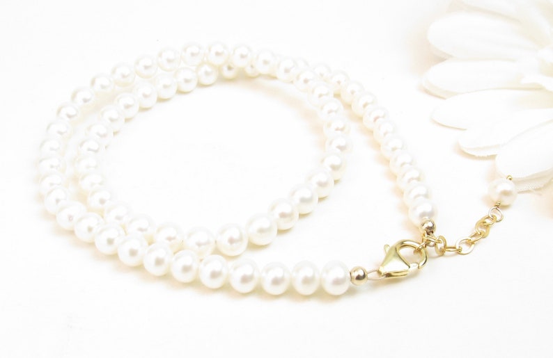 3-4 mm Oval echt Zuchtperlen Strang Süßwasser Perlen Schmuck Kette Halskette