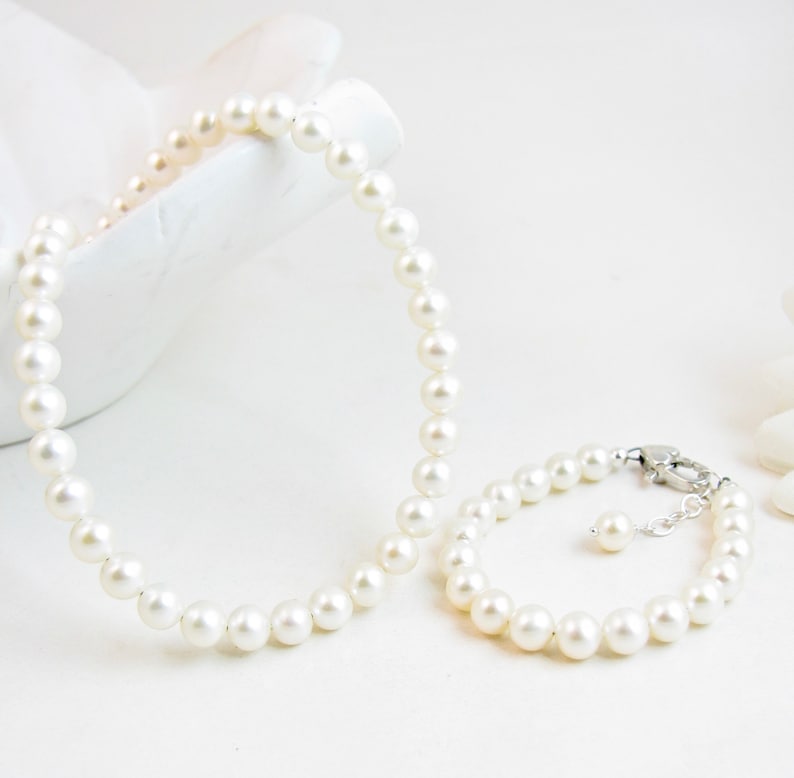 flower girl necklace and bracelet set