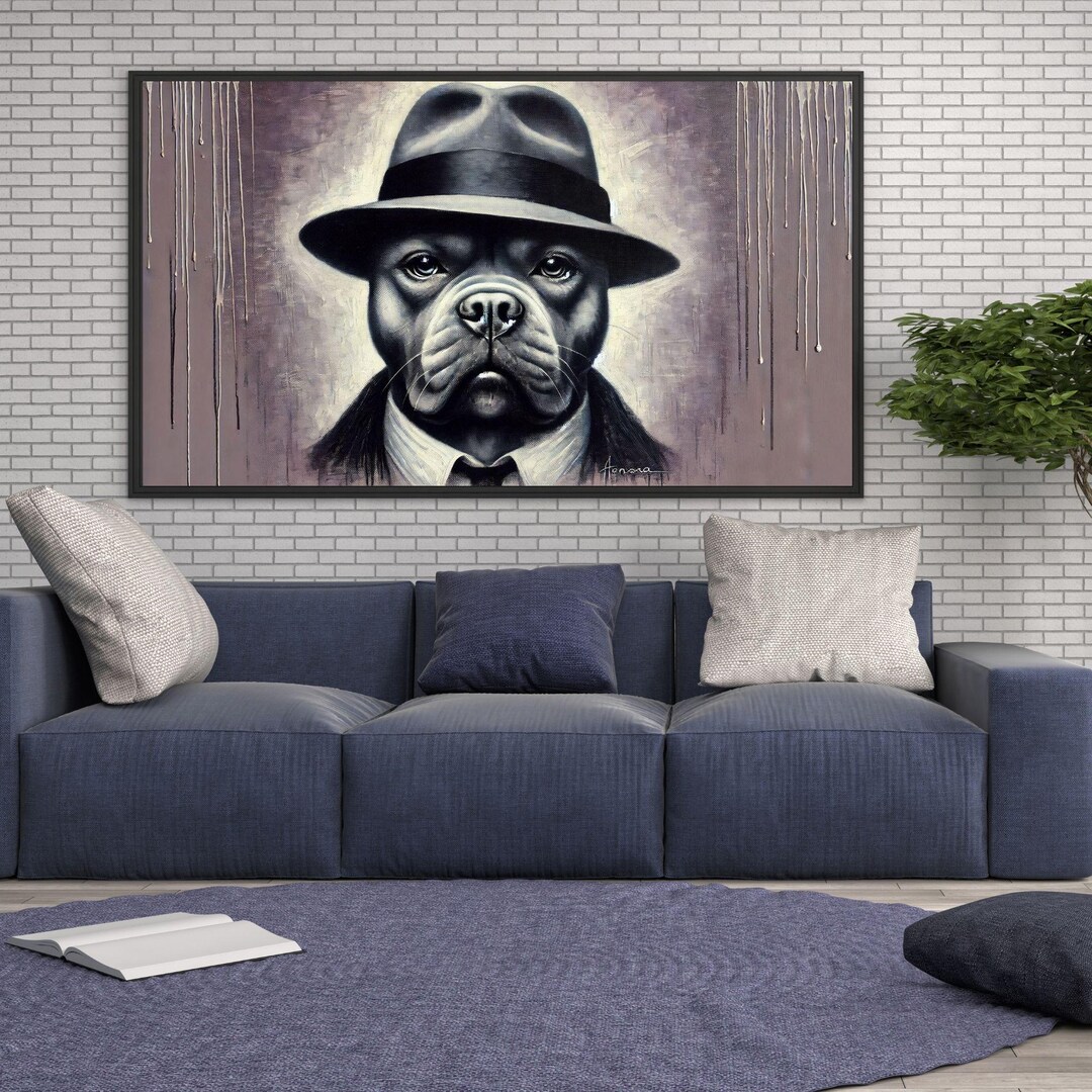 Staffordshire Bull Terrier Wearing a Suit / Pet Portrait Painting ...