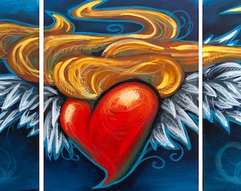 Sacred Heart Triptych