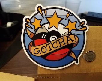 Pokemon Gotcha! vinyl sticker