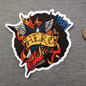 Vinyl sticker &quot;Hero of District 12&quot;
