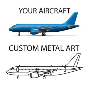Custom Airplane Metal Wall Art, Personalized Aircraft Silhouette, Aviation Gift for Pilot, Custom Jet, Private Plane, Aircraft Decor