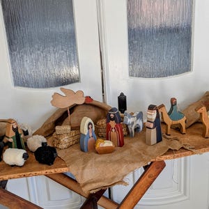 Handmade Wooden Nativity Set