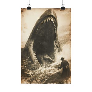 SCP 2521 - Aquatic Horror - Premium Matte Paper Poster, SCP Photo, Cryptid Photo Real, SCP Foundation, Scary Creature Photo