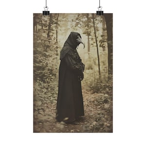 SCP 049 - The Plague Doctor - Premium matpapieren poster, SCP Photo, Cryptid Photo Real, SCP Foundation, Mask Plague Doctor