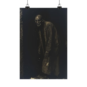SCP 106 - The Old Man - Premium Matte Paper Poster, SCP Photo, Cryptid Photo Real, SCP Foundation, Scary Old Man