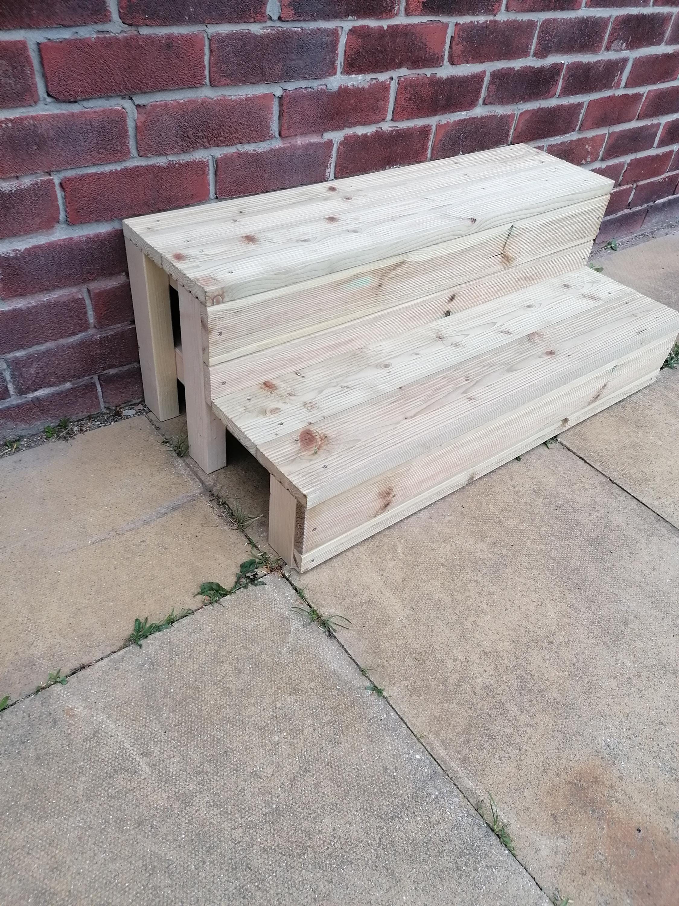 Wooden Steps for Home / Bespoke Size / Sturdy Steps / Garden Steps ...