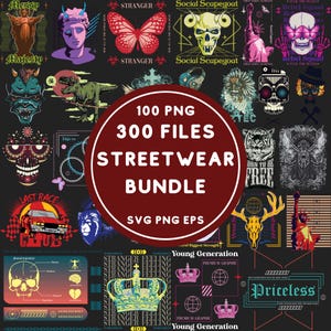 100 PNG Streetwear Bundle Designs, Streetwear png Premium Streetwear Urban Style Designs UrbanStreet Designs, Streetwear SVG Streetwear PACK