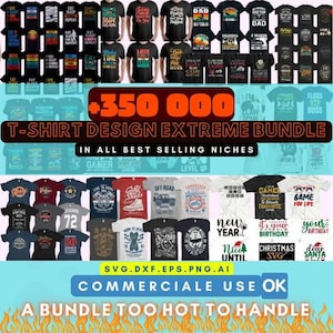 350,000+ Mega SVG Bundle - T-shirt Designs, 53GB - SVG Files for Cricut, Silhouette Cut Files, Clipart, SVG for Shirts,Cricut Compatible