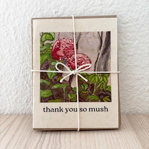 Pilz-Wortspiel Grußkarten - Samenpapierkarten - 4er Pack