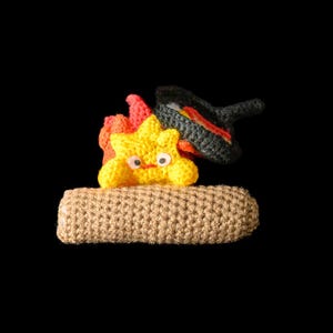 Handcrafted Calcifer Crochet Doll – Inspired by Howl’s Moving Castle