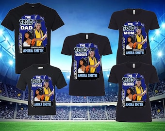 Proud graduate class of 2026 graduation shirts  personalized family matching grad shirts proud mom of the graduate proud dad