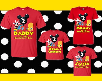 Mickey Clubhouse Birthday Shirt: Custom Family Matching Tees