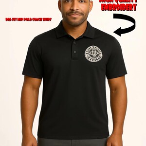 Embroidery polo dri fit shirt with custom personalized business logo FAST SHIPPING Embroidery stitch design polo high quality