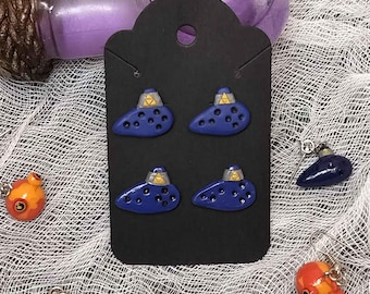 Orecchini a bottone Zelda Ocarina Of Time / Gioielli fatti a mano in argilla polimerica