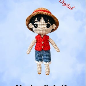 Amigurumi One Piece Luffy Crochet Pattern PDF | Luffy-Inspired DIY Toy for Fans | Perfect Gift For Children | Fun and Creative Craft Project
