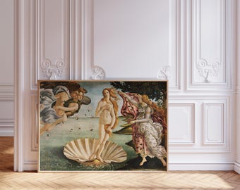 The Birth of Venus Print, Botticelli, Classic Renaissance Painting, Vintage Aphrodite Print