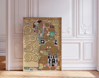 Póster de Gustav Klimt, Cumplimiento, Arte mural Art Nouveau