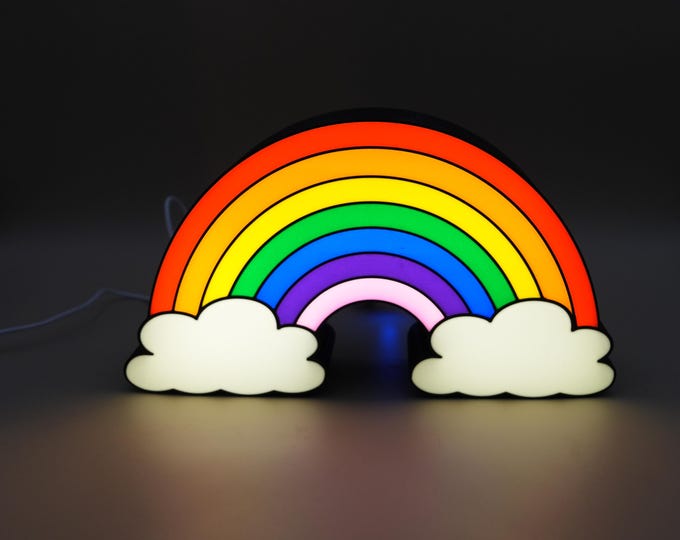 Rainbow Light Night Light LED USB Dimmable Nursery Room Decor Kids Room Shape Color Learning Educational Toy Whimsical Baby Gift for Her