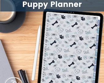 New Puppy Digital Planner/Tracker + 48 stickers