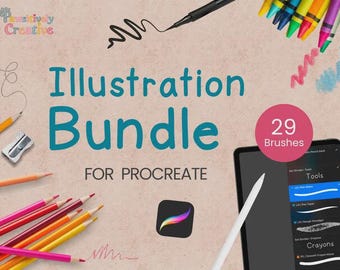 Procreate用イラストブラシ29種類バンドル