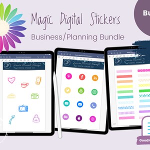 MAGIC Business/Planning bundle Digital Sticker set - 72 stickers color-editable layers for digital planning GOODNOTES ONLY