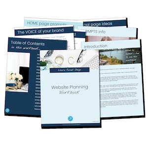 Website Planning Workbook (e-book, 30 pages - tips, checklists & more, fillable PDF)
