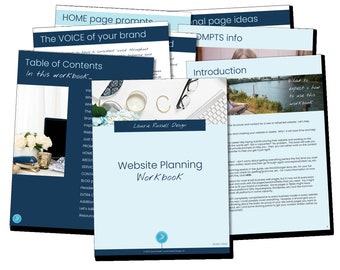 Website Planning Workbook (e-book, 30 pages - tips, checklists & more, fillable PDF)