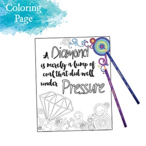 Adult Inspirational Coloring Page printable 15-Under Pressure image 4