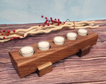 Sapele Tealight Candle Holder